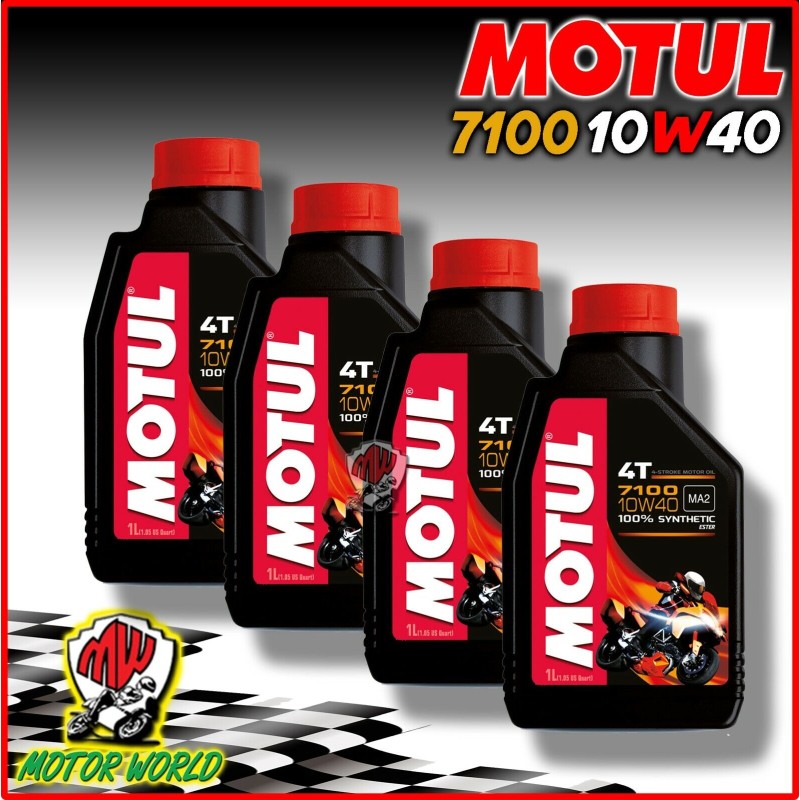 4 LITRI OLIO MOTORE 100% SINTETICO 7100 10W40 PER MOTO - 104091 MOTUL