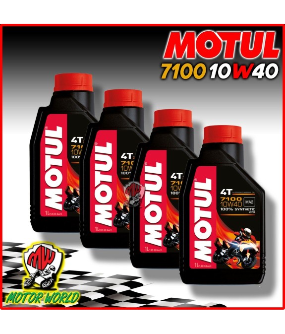 4 LITRI OLIO MOTORE 100% SINTETICO 7100 10W40 PER MOTO - 104091 MOTUL