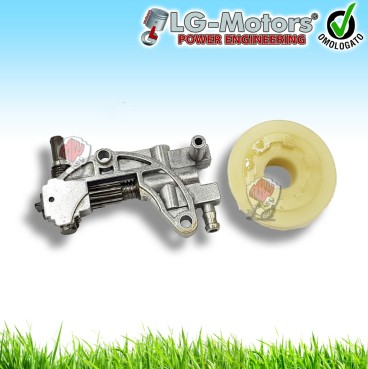 POMPA OLIO MOTOSEGA 45 cc 52 cc VALEX VIGOR ALPINA COMPLETA DI VITE