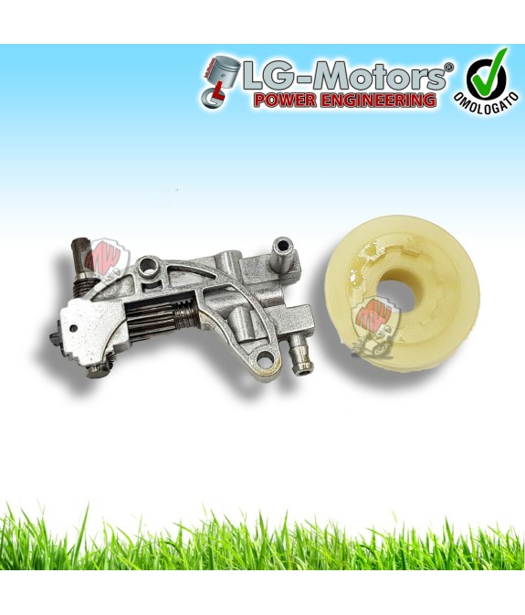 POMPA OLIO MOTOSEGA 45 cc 52 cc VALEX VIGOR ALPINA COMPLETA DI VITE
