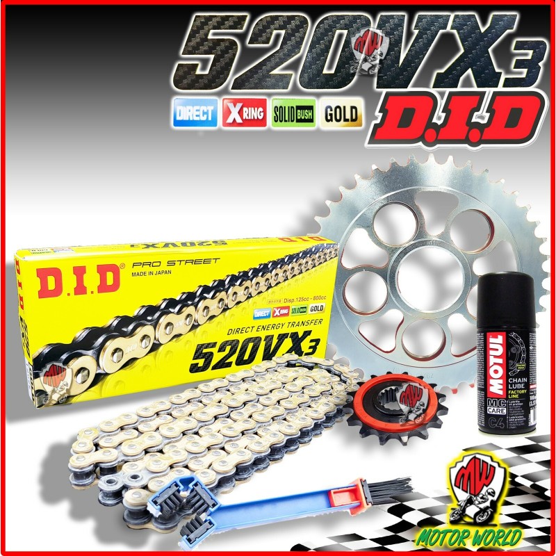 KIT TRASMISSIONE CATENA DID CORONA PIGNONE MV AGUSTA F4 750 S - ORO 1999 2000
