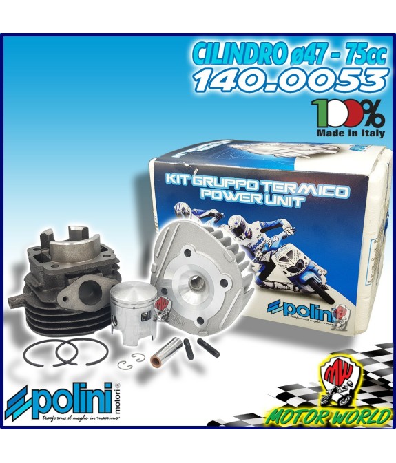 140.0053 CILINDRO IN GHISA D.47 75cc POLINI PIAGGIO VESPA 50 SPECIAL