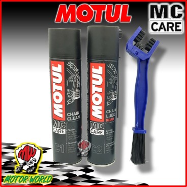 KIT PULIZIA LUBRIFICAZIONE GRASSO CATENA MOTO MOTUL CHAIN LUBE OFF ROAD HONDA HM