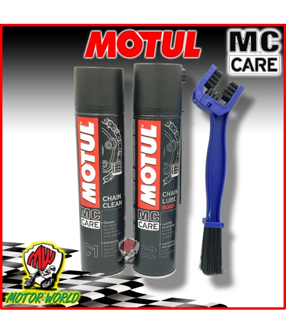 KIT PULIZIA LUBRIFICAZIONE GRASSO CATENA MOTO MOTUL CHAIN LUBE OFF ROAD HONDA HM