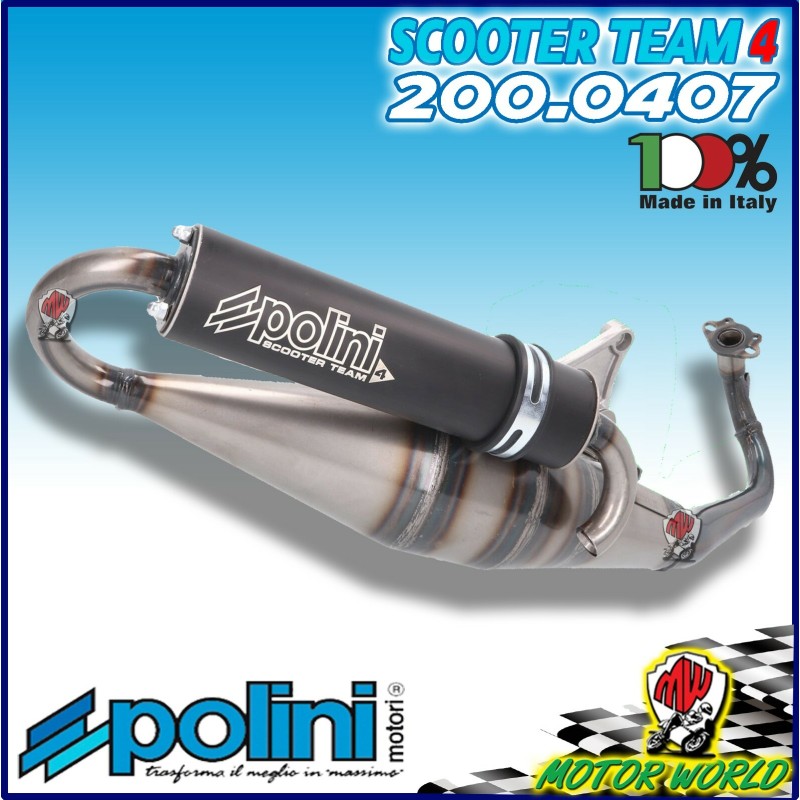 200.0407 MARMITTA POLINI SCOOTER TEAM 4 PIAGGIO TYPHOON 50 2009 2010