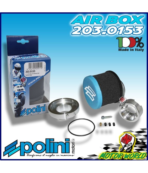 FILTRO ARIA POLINI CORNETTO ASPIRAZIONE CICLER CARBURATORE SI 20.20 VESPA PX 125