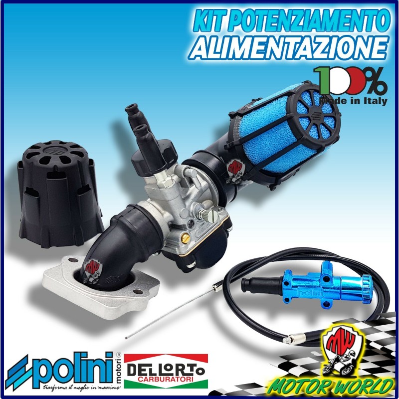 KIT POTENZIAMENTO CARBURATORE COLLETTORE FILTRO POLINI APRILIA MOJITO 50 2T Piag