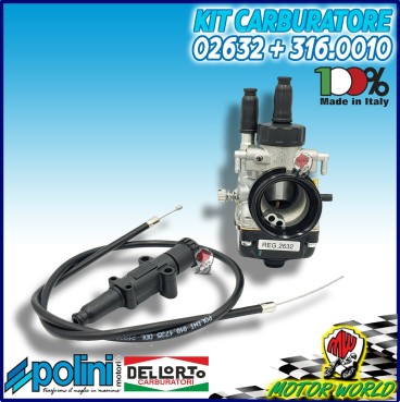 KIT CARBURATORE DELL'ORTO PHBG 21 DS + COMANDO ARIA POLINI APRILIA MOJITO 50 2T