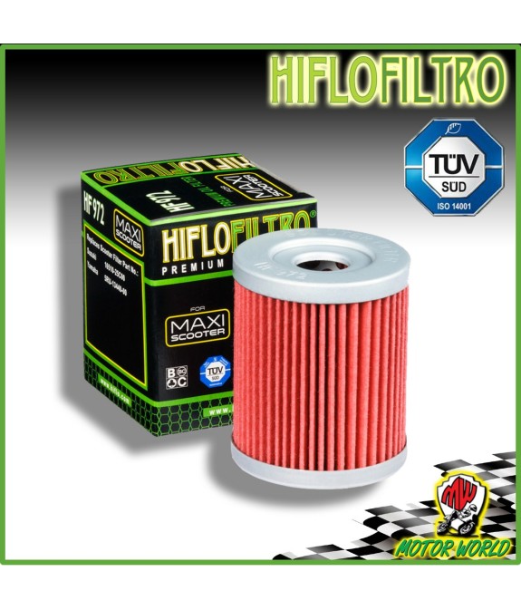 HF972 FILTRO OLIO ORIGINALE HIFLO Yamaha  YP 400 X-Max 2013 2014 2015 2016 2017