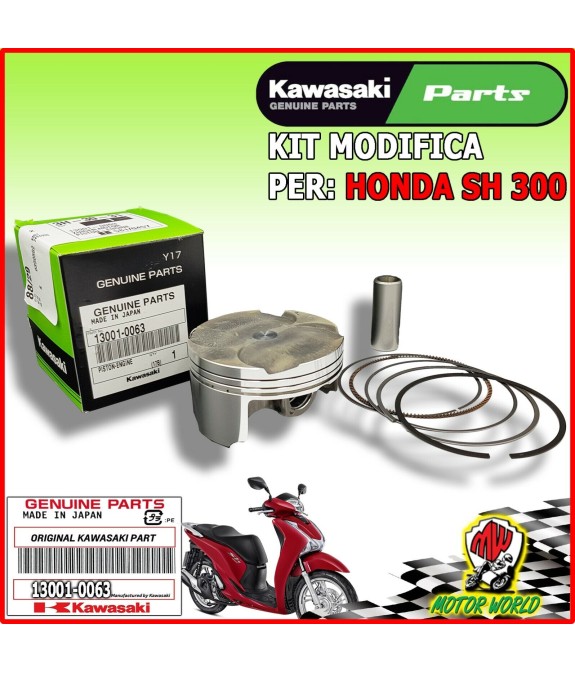 KIT RETTIFICA PISTONE HONDA SH 300 PER CILINDRI ø76 KAWASAKI CON FERMI SPINOTTO