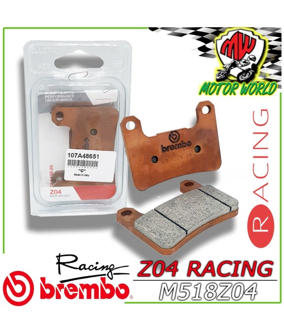 BREMBO PASTIGLIE FRENO ANTERIORI Z04 M518Z04 RACING SUZUKI R2 INTRUDER 1800 2009