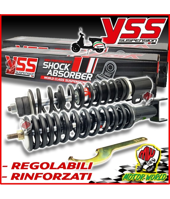 AMMORTIZZATORI ANT+POST REGOLABILE YSS VESPA PX 125-150-200 ARCOBALENO TUTTI