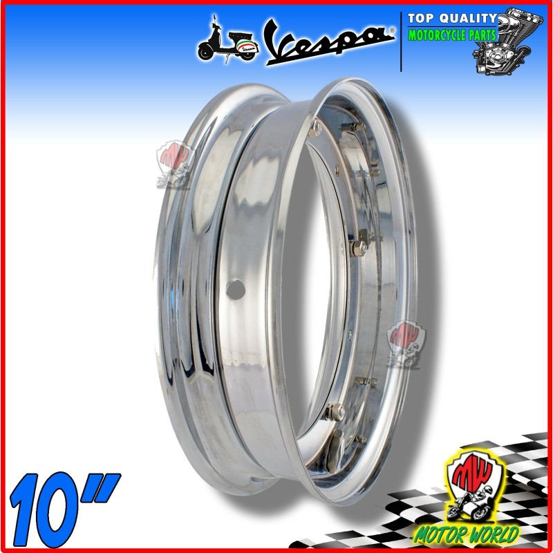 CERCHIO CROMATO 3.00-10 VESPA 50 R SPECIAL - 50 PK S XL RUSH