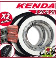 Coppia ruote complete Kenda K333 fascia bianca 3.50-10 51J Piaggio Ape 50