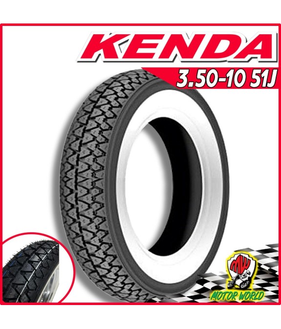 ENDA GOMMA 3.50-10 51J TT FASCIA BIANCA PIAGGIO 150 Vespa GS (VS1T) 1955-1960