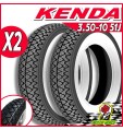 DUE gomme pneumatici Kenda K333 fascia bianca 3.50-10 51J Vespa PX 125 150