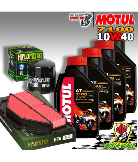 KIT TAGLIANDO OLIO MOTUL 7100 10W40 + FILTRI SUZUKI GSX-S 750 Z 2017 2018
