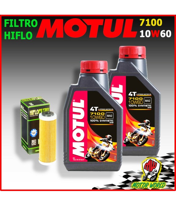 KIT TAGLIANDO OLIO MOTUL 7100 10W60 + FILTRO KTM 530 XC-W Six Days 2010 2011
