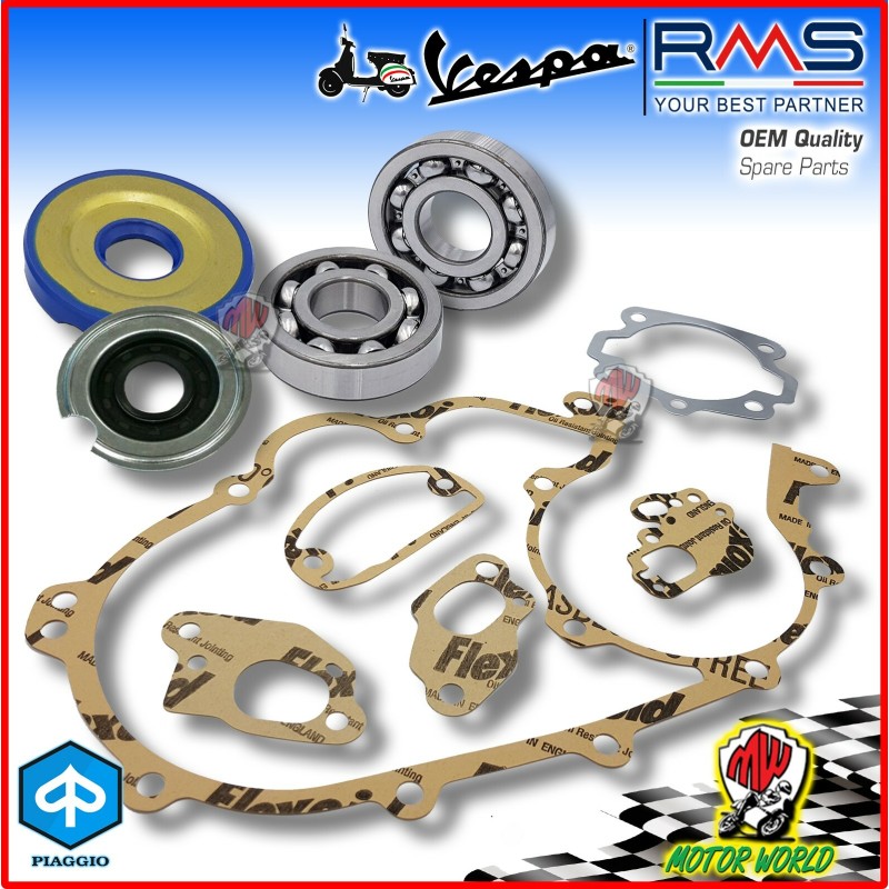 KIT CUSCINETTI E PARAOLI GUARNIZIONI ALBERO MOTORE PIAGGIO VESPA 150 SUPER