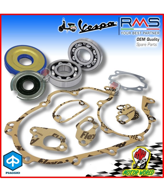 KIT CUSCINETTI E PARAOLI GUARNIZIONI ALBERO MOTORE PIAGGIO VESPA 150 SUPER