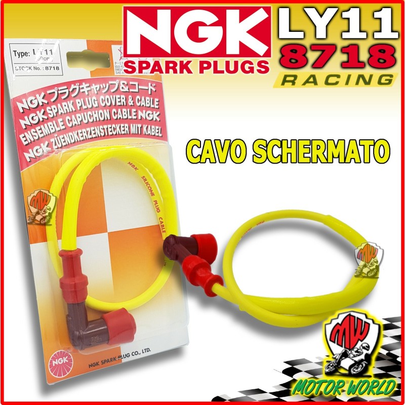 CAVO CANDELA SILICONE GIALLO NGK RACING PIPETTA VESPA 50 SPECIAL R L N