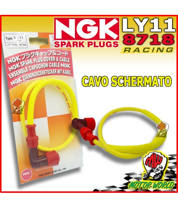 CAVO CANDELA SILICONE GIALLO NGK RACING PIPETTA VESPA 50 SPECIAL R L N