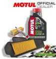 KIT TAGLIANDO OLIO MOTUL + FILTRO E CANDELA SYM FIDDLE II 50 2008 - AW05W-6