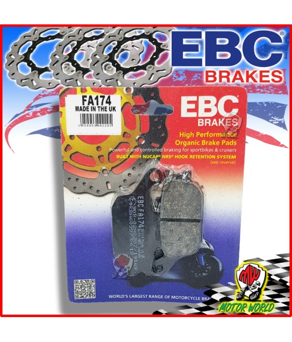FA174 PASTIGLIE FRENO ORGANICHE EBC POSTERIORI