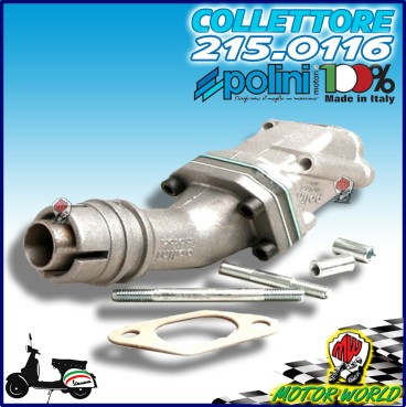 215.0116 POLINI COLLETTORE ASPIRAZIONE MONOLAMELLARE D.19 VESPA 90 / 90 SS