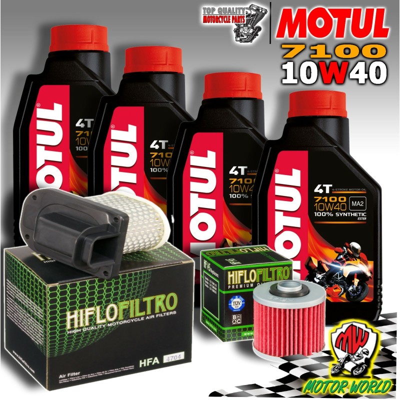 KIT TAGLIANDO MOTUL 7100 10W40 + 2 FILTRI YAMAHA XTZ 750 SUPER TENERE 1994 1995