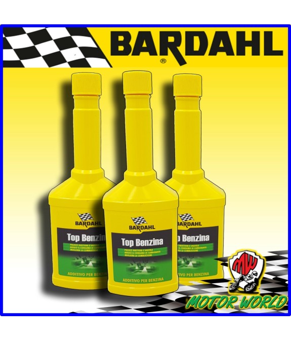 Bardahl Additivo Top Benzina Trattamento Pulisci Iniettori Valvole 3x250ml