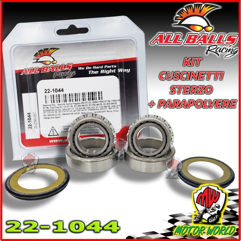 22-1044 KIT CUSCINETTI DI STERZO ALL BALLS Moto Guzzi V85 1984 1985