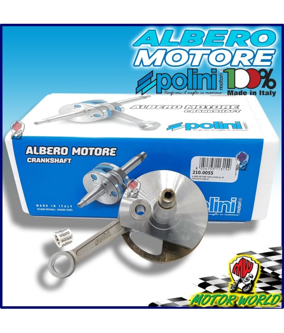 210.0055 POLINI ALBERO MOTORE ANTICIPATO CONO 20 VESPA 50 XL