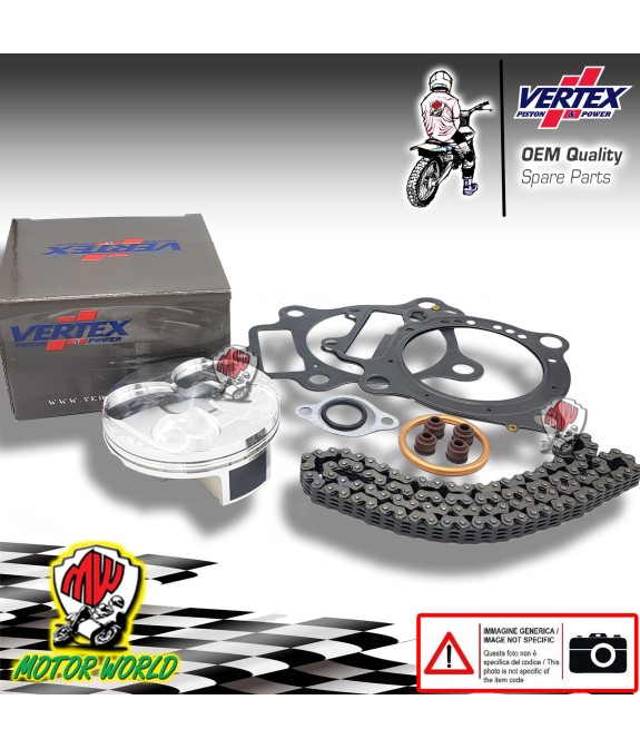 KIT PISTONE + CATENA + GUARNIZIONI TESTA VERTEX HONDA CRF 450 R  2002 2003