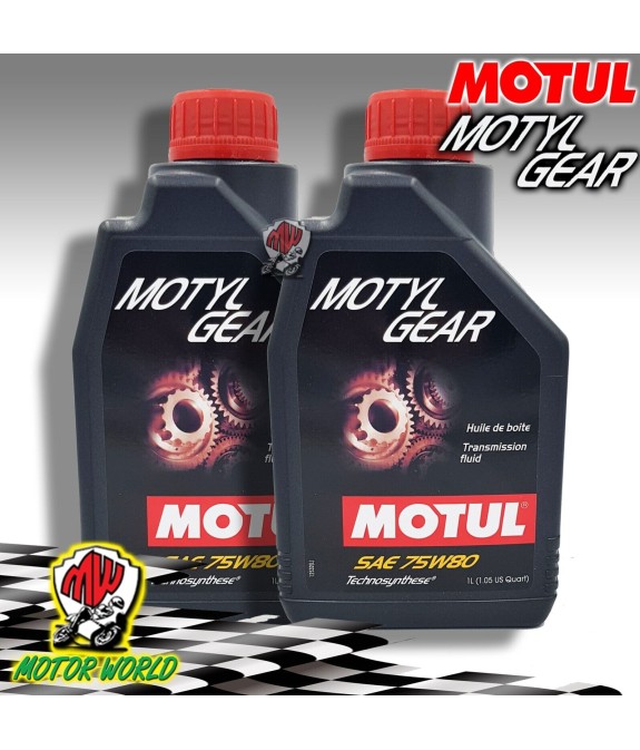 2 Litri MOTUL MOTYL GEAR 75W80 Olio Trasmissione Cambio Differenziale GL-4 GL-5