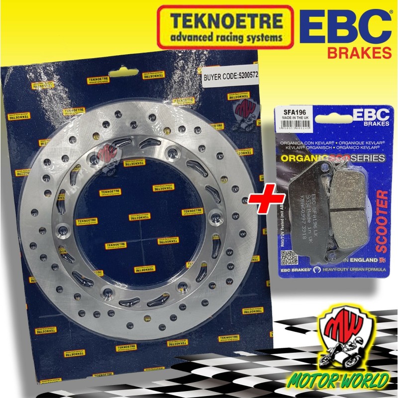 KIT DISCO + PASTIGLIE FRENO ANTERIORI HONDA NSS FORZA 125 ABS 2018 2019