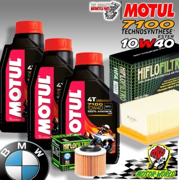 KIT TAGLIANDO OLIO MOTUL 7100 10W40 + FILTRI BMW F 650 CS K14 / E650C 2004 2005