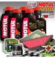 KIT TAGLIANDO OLIO MOTUL 5LT 7100 + FILTRI HIFLO KAWASAKI GTR 1400 2016 2017