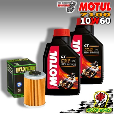 KIT TAGLIANDO MOTUL 7100 10W60 2 LITRI + FILTRO KTM 690 Supermoto R 2007