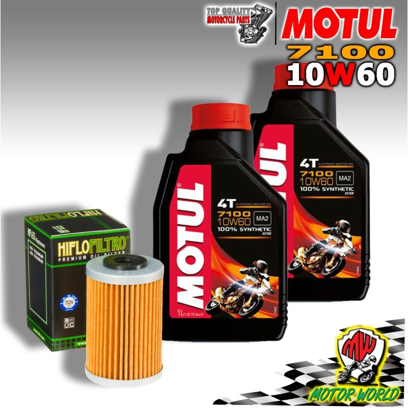 KIT TAGLIANDO MOTUL 7100 10W60 2 LITRI + FILTRO KTM 690 Supermoto R 2007
