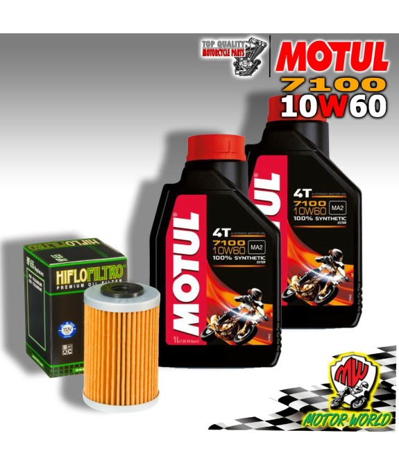 KIT TAGLIANDO MOTUL 7100 10W60 2 LITRI + FILTRO KTM 690 Supermoto R 2007