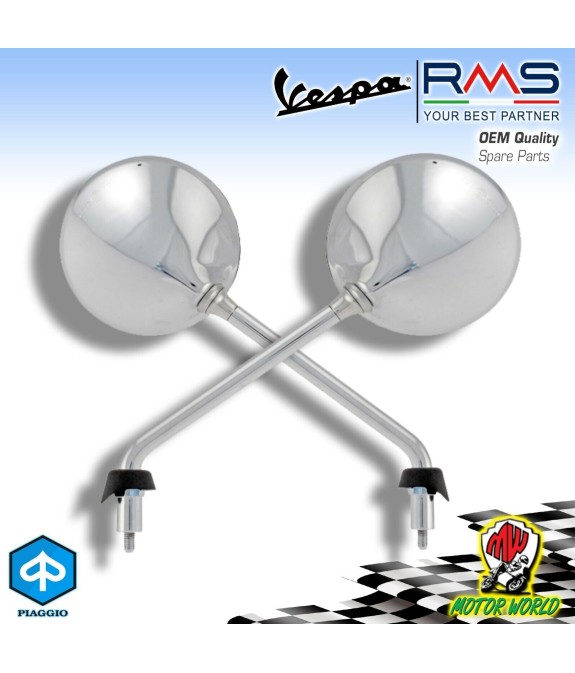 COPPIA SPECCHIETTI SX + DX RETROVISORI PIAGGIO VESPA LX 150 2005 2006