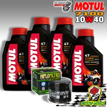 KIT TAGLIANDO OLIO MOTUL 7100 10W40 + FILTRI HIFLO TRIUMPH 955 Sprint ST 2004
