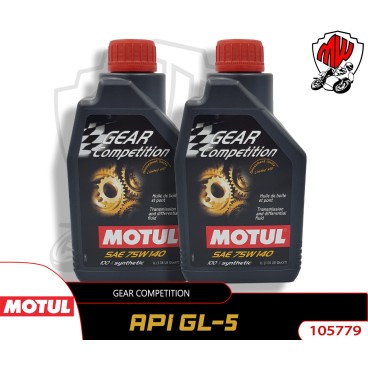 Olio per Ingranaggi 75W140 2Liter Motul Gear COMPETITION Olio Gare RACING 2x1Lt
