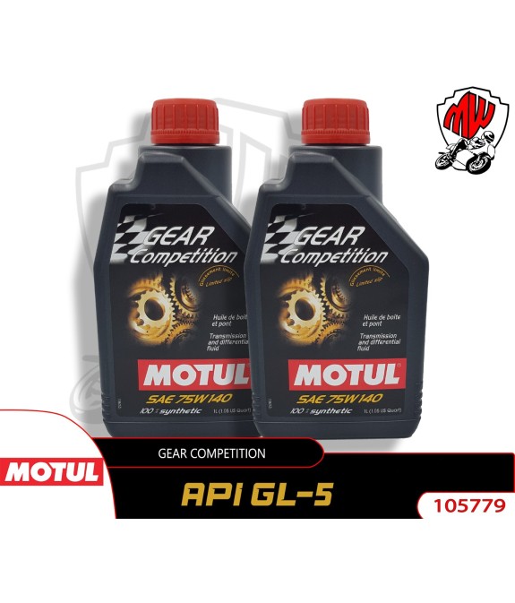 Olio per Ingranaggi 75W140 2Liter Motul Gear COMPETITION Olio Gare RACING 2x1Lt