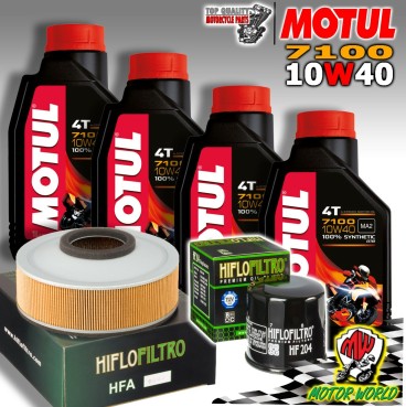 KIT TAGLIANDO OLIO MOTUL 7100 10W40 + FILTRI KAWASAKI VN 800 Drifter 2005 2006