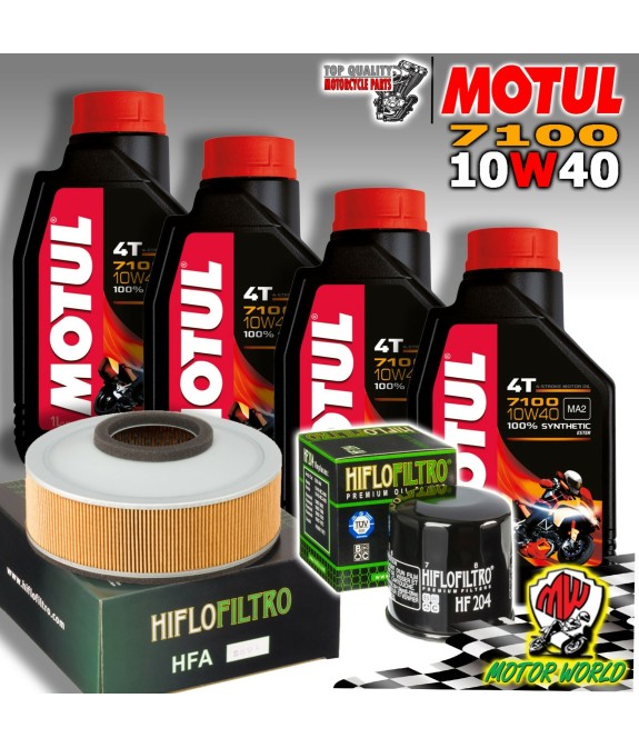 KIT TAGLIANDO OLIO MOTUL 7100 10W40 + FILTRI KAWASAKI VN 800 Drifter 2005 2006
