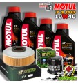 KIT TAGLIANDO OLIO MOTUL 7100 10W40 + FILTRI KAWASAKI VN 800 Drifter 2005 2006