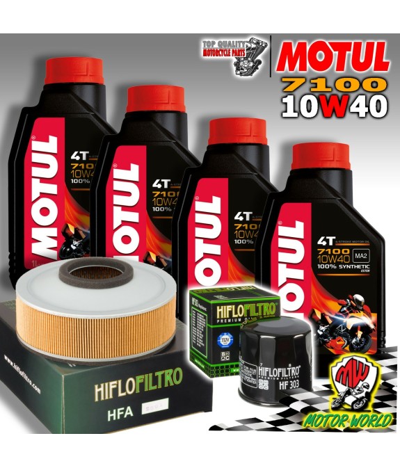 KIT TAGLIANDO OLIO MOTUL 7100 10W40 + FILTRI KAWASAKI VN 800 Drifter 2001 2002