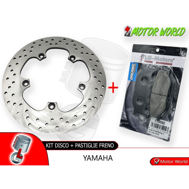 KIT DISCO + PASTIGLIE FRENO ANTERIORI YAMAHA XP T-Max 500 2004 2005 2006 2007